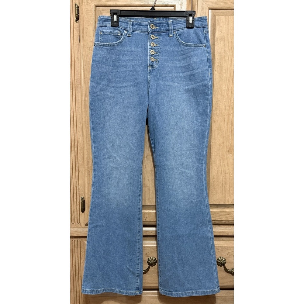 INC Denim Bootcut Jeans Women's 10P Petite Medium Wash Stretch Boot Leg Pants